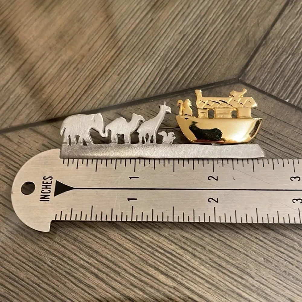 Vintage Ultra Craft Two-tone Noah’s Ark Pin
